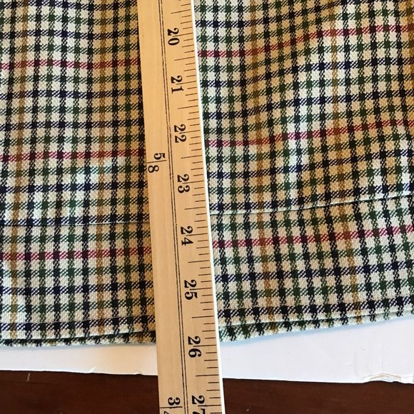 men’s plaid bomber harrington jacket L academia golf retro zippered lined tan - Picture 12 of 13